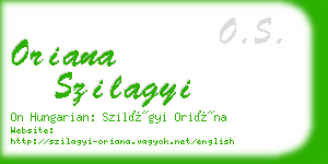 oriana szilagyi business card